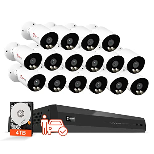 Anpviz 16Ch 4K Poe Security Camera System For Business, Ai Human Vehicle Detection, 16Pcs Outdoor Wired 8Mp Ip Cameras With Audio, 110° Fov, 16 Channel 4K Nvr With 4Tb Hdd For 16Ch Synchro Playback #TOP14
