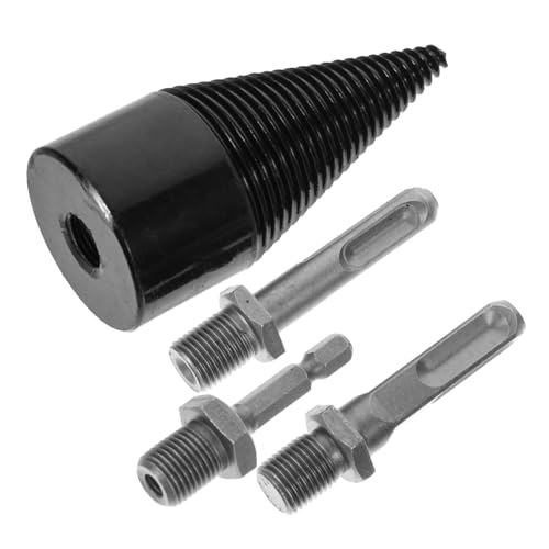 UPKOCH Broca para Astilladora de Troncos de Acero Resistente Mango Hexagonal y Redondo Divisor Rápido para Leña Exteriores y Hogar