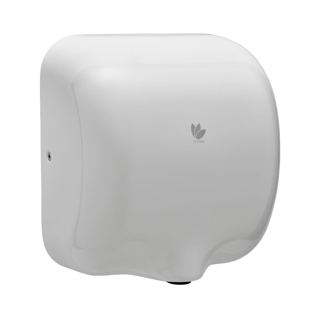 JetDri Mark II Hand Dryer for Toilets, Powerful Heavy Duty Automatic Electric High Speed Hand Dryer for Commercial Toilets, IP23, Wall Mounted, 0.55kW - 1.8kW (White)