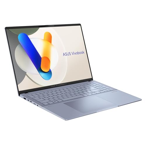 Image of ASUS Vivobook 16 inch 120Hz 2880x1800 Laptop, 16-Core Intel Ultra 9 285H, 32GB LPDDR5, 1TB SSD, Intel Arc Graphics, Shared, TB4 Wi-Fi 7 RGB Backlit KB Face Recognition, Win11 Home w /ONT 32GB USB