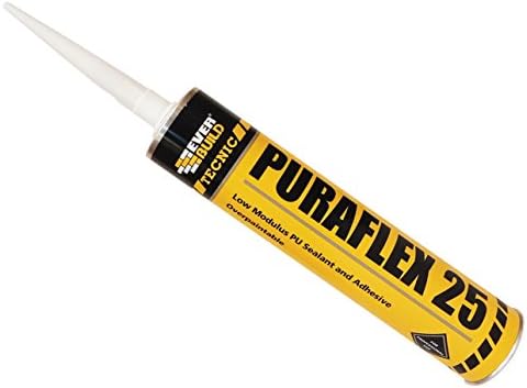Everbuild Tecnic Puraflex 25 Low Modulus Polyurethane Sealant, Black, 300 ml