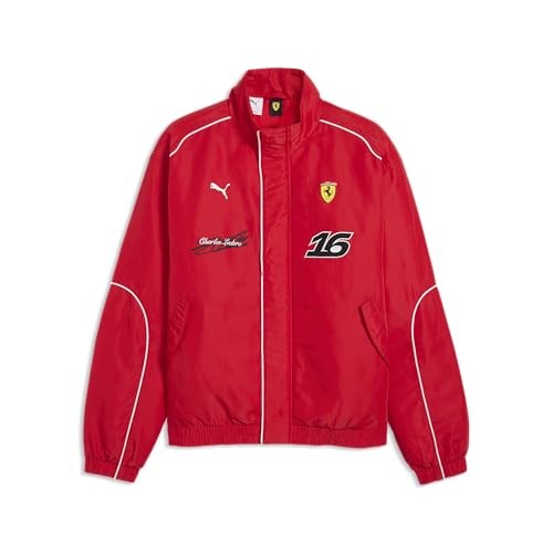 PUMA Scuderia Ferrari F1 Herren Charles Leclerc Fahrer-Racingjacke - Rosso Corsa - Größe: L