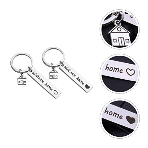 Garneck 2 peças Chaveiro de boas-vindas para casais, chaveiros de casa nova, chaveiros, pingentes, c