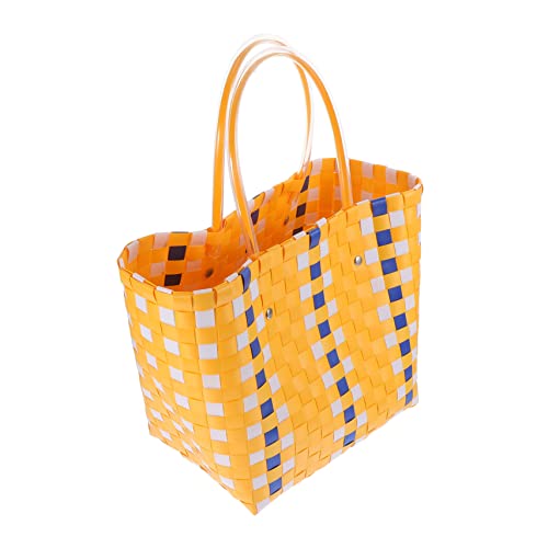 FUNOMOCYA 1Pc Shopping Basket Toy Container Snack Container Storage Basket Sundries Container Storage Tool Sundries Storage Organizer Home Basket Organizer Food Basket PVC Portable Lady Bags