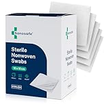 Sanosafe Gasas Estériles no tejidas 10x10 cm 100 unidades | Para el cuidado de heridas | Suaves, absorbentes y sin pelusa