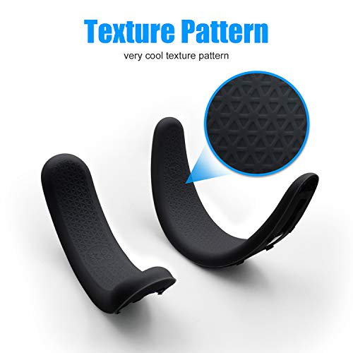 Amvr Vr Mask Silicone Protective Cover & Front Foam And Rear Foam Silicone Cover Suit Set For Oculus Rift S Headset Sweatproof Waterproof Anti-Dirty Replacement Face Pads Accessories (Black) #TOP3