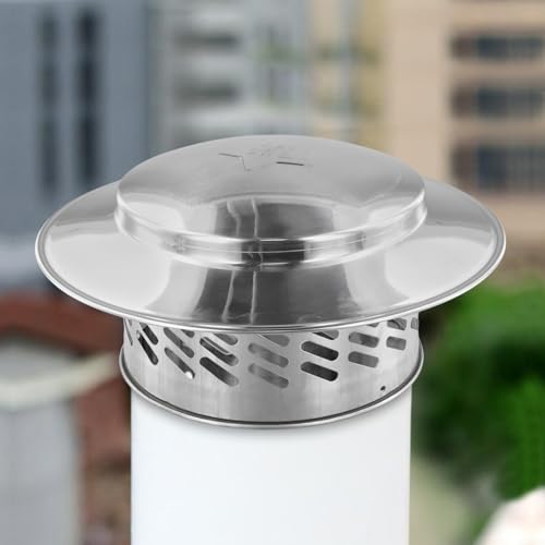 Couverture de cheminée évite infiltration eau et feuilles ventilation extérieure