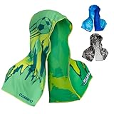 CAMBIVO Cooling Hoodie Towel for Men and Women, Lightweight Breathable Sun Protection Cover for Head, Neck, Ears, Face, Cooling Clothing for Extreme Heat, Sports Outdoors, Travel