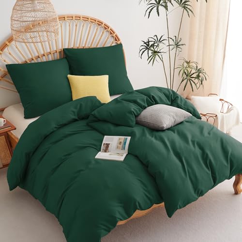 WAVVE Set di biancheria da letto 135x200 4 pezzi Smeraldo