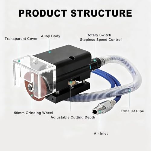Rettificatrice pneumatica per scanalature, utensile per mola per fustellatura piana e stampi in cartone - Soluzione di taglio efficiente per applicazioni di precisione