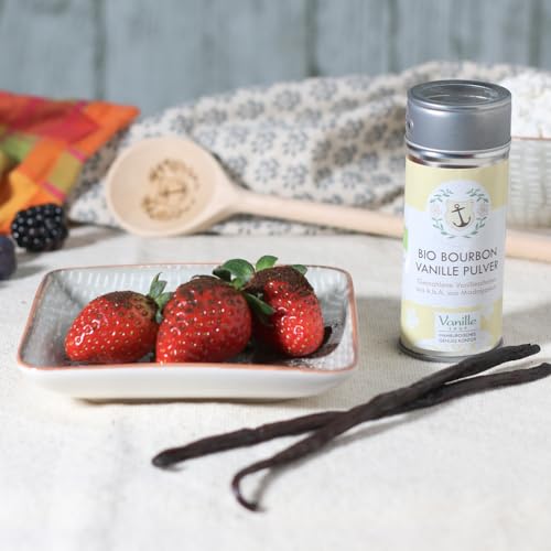 40g Bio Vanillepulver aus Madagaskar | gemahlene Bourbon Vanilleschoten aus k.b.A. | zum Backen und Kochen | Pures Vanille Aroma | Top Vanille Qualität