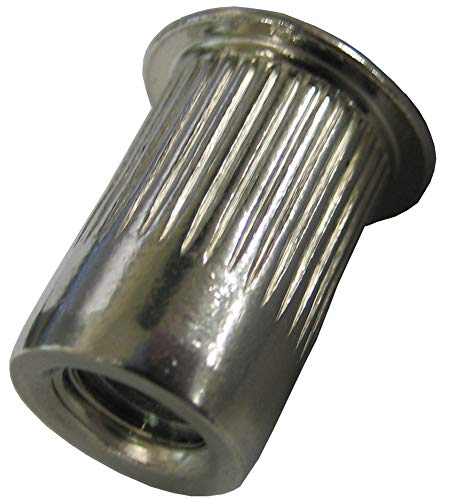 SKL10-32-130 Steel Thin-NUT Large Flange, Clear ZINC Finish 10-32 x .020-.130 Grip Range (Pack of 100)