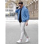 TACVASEN Men's Bomber Jacket Lightweight Casual Spring Fall Windbreaker Zip Up Coat with Pocket