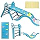 9-in-1 Klettergerüst Indoor Set mit Kletterdreieck mit Rutsche & Kletterbogen | Montessori Pikler Dreieck zum Zusammenklappen + Kissen | Geschenk für Kleinkinder 1-3 Jahre​