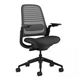 Steelcase Series 1 Office Chair - Ergonomic Work Chair with Wheels for Carpet - Helps Support Productivity - Weight-Activated Controls, Back & Arm Support - Easy Assembly - Graphite