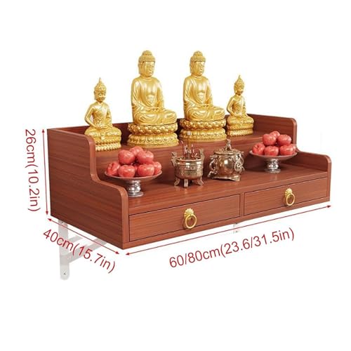 Armoire de rangement pour méditation et étagère murale autel Bouddha