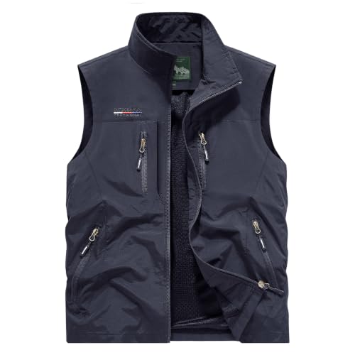 MANLUODANNI Men's Casual Lightweight Vest – Sleeveless Outdoor Work Jacket