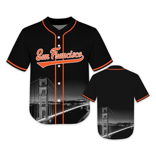 Camisa de beisebol City Night Skyline Jersey estampada vestuário para crianças fãs uniforme presente