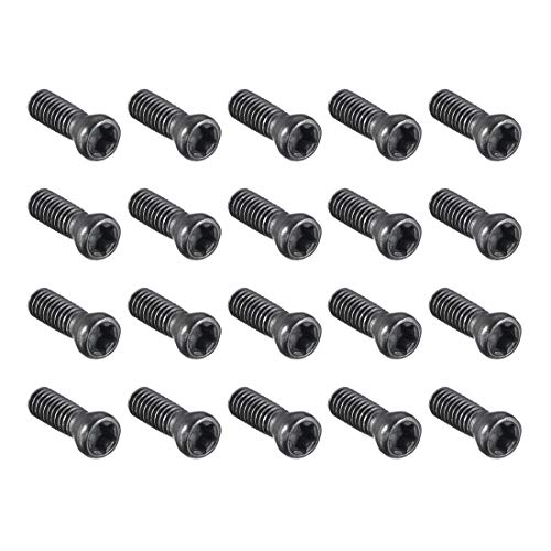uxcell M2.5x8mm Torx Screws for Replaces Carbide Insert CNC Lathe Tool 12.9 Grade Carbon Steel 20pcs