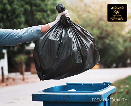 Haya Home 60 μm 120L 20 Extremely Strong Heavy Duty Black Bin Bags Bin Liners Refuse Sacks Waste Dustbin Bags Rubble Sack Industrial Commercial Builders Kitchen Home Office DIY Garden 100% Recycled 9 Haya Home 60 μm 120L 20 Extremely Strong Heavy Duty Black Bin Bags Bin Liners Refuse Sacks Waste Dustbin Bags Rubble Sack Industrial Commercial Builders Kitchen Home Office DIY Garden 100% Recycled - Image 9