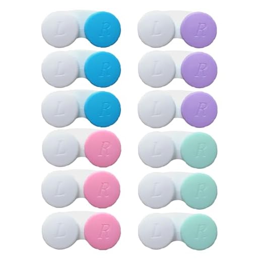 Erewa 12 Pack Contact lens case Contact Lens Holder Box Soak Storage Kit(Assorted Color)