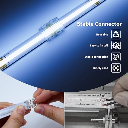 Tira LED RGB COB 3 m MIWISE luz regulable DC24V miniatura 5