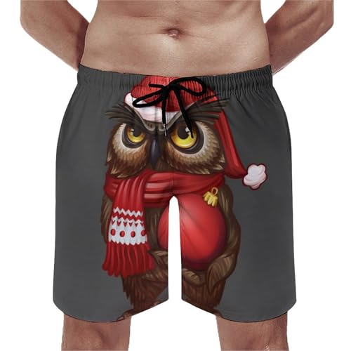Maillot de bain hibou de Noël pour homme idéal pour la plage