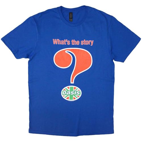 T-shirt Oasis vintage bleu avec motif rock taille M unisex