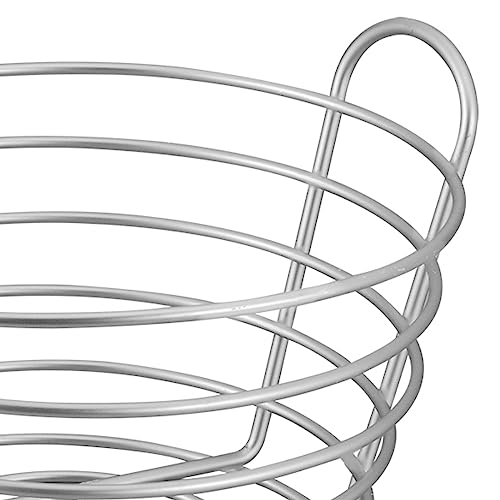 Home Basics Simplicity Collection Beautiful Rust Resistant Steel Fruit Basket, Vegetables, Bread Bowl, Dining Room, Kitchen, Satin Nickel #TOP2