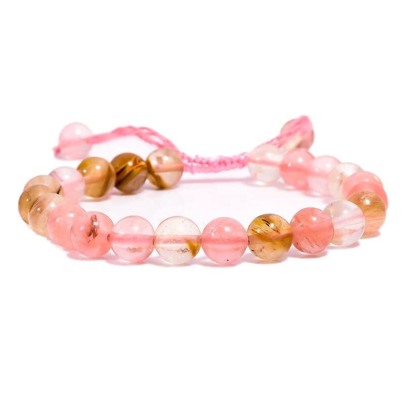 Bracelet quartz cerise LKBEADS idéal pour vos séances de yoga et méditation