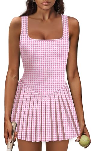 Image of NIASHOT Athletic Dress for Women with Shorts Sleeveless Womens Golf Dress