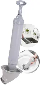 Desentupidor Manual Alta Pressão para Vaso Sanitário, Pia e Ralo - Desentupidor de Sucção Potente Doméstico para Banheiro e Cozinha - UpShop