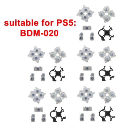Image of 5 Sets Silicone Conductive Rubber Pads Replacement for Playstation 5 PS5 Controller Parts for BDM-020 DualSense 5 L1 R1 L2 R2 Adhesive Button Changing Keypad Repair Replacement Part Tool Kit(2.0)