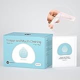 Tongueclear Unflavored Disposable Finger Toothbrush for Adults, 60pcs, Oral Brush ups for Teeth Cleaning, Deep Cleaning Teeth Wipes, Gum Cleanning