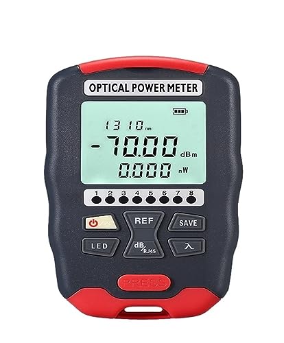 Probador de Fibra óptica, Mini medidor de potencia óptica (-70~+10dBm/-50~+26dBm OPM) con prueba de red e iluminación LED AUA-D7/D5/DC7/DC5 Probador de cable de fibra óptica(Rechargeable AUA-DC7)
