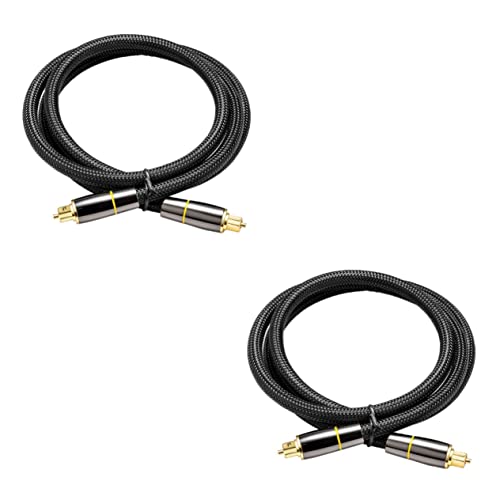 Cable de audio óptico digital de 2 metros con conector macho para sistema de sonido y HDTV pack 2