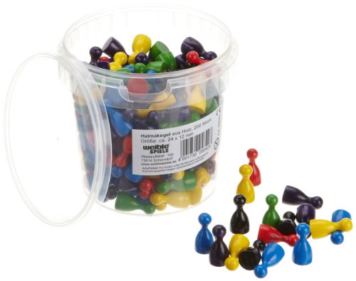 Preisvergleich Produktbild weiblespiele 05842 - 200 Spielkegel aus Holz, 24 mm