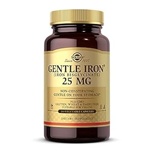 Solgar Gentle Iron 25 mg, 180 Vegetable Capsules – Ideal for Sensitive Stomachs – Non-Constipating – Red Blood Cell…