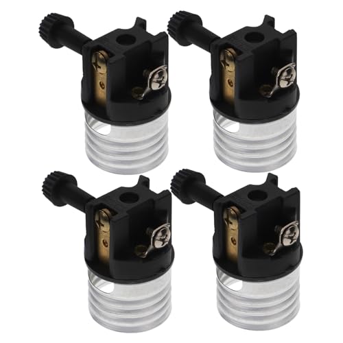 SEWACC 4 piezas Portalámparas de Aluminio con Interruptor de Tres Posiciones Casquillo para Bombilla con Base Resistente y Duradera de Unidades para Lámparas de Techo Interiores Fácil