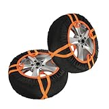 Automotive Snow Socks for Tires Heavy Duty Winter Traction Solution Anti Skid Tire Chains for Cars SUVs and Pickup Trucks on Snow and Ice 4pcs 275/45R20