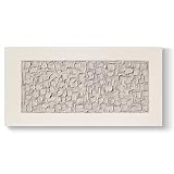 GeekMacro Grey Abstract Textured Wall Art - Hand Painted Oil Painting White Large 58x29 Modern Artwork for Living Room Horizontal/Vertical Wall Decoration