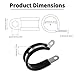 FOCMKEAS 10 Pcs Cushioned Insulated Metal Clamps 22 mm丨7/8 Stainless Steel R-type Cable Clamps for Pipe, Line, air hose holder, Hoses Bracket, Tube Holder 6mm Rubber Tube Clip