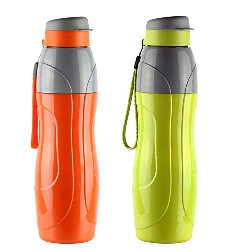Cello Puro Plastic Sports Insulated Water Bottle, 600 ml Set of 2