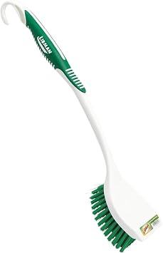 Libman Long Handle Scrub Brush - Item Model Number: 00010 - Ergonomic Rubber Grip Won't Slip When Wet.