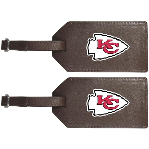 Sangles de bagage Kansas City Chiefs en cuir premium pour valise stylée