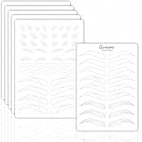 4 Pèces Sourcils HaiStroke Pattern Practice Pad Double Face Meilleur Nano Sourcils Silicone Pratique Peau Pour Maquillage Permanent Coup de cheveux de base (White Pad- Design 2)