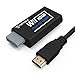 PORTHOLIC Wii Adapter Hdmi,Adapter Wii auf HDMI, Wii auf HDMI Konverter mit 1080P/720P Eingang und Ausgang Video und Audio 3,5 mm + HDMI Kabel für alle Anzeigemodi (Schwarz)