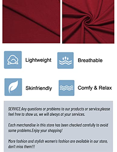 Hotouch Womens Nighties Sleeveless Nightgown Sleepwear Scoop Neck Night Dress Red S #TOP5