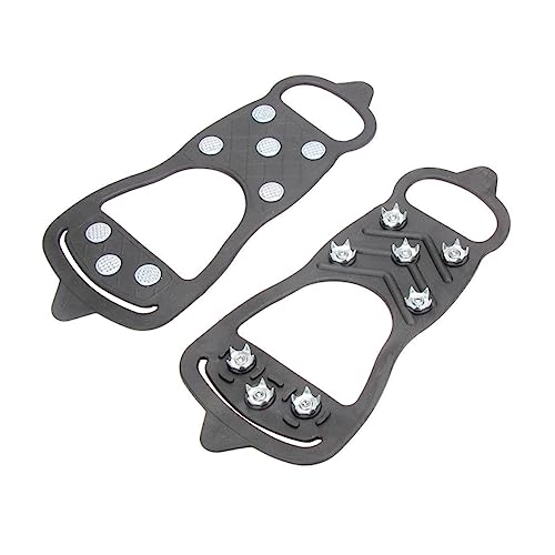 PACKOVE 1pair Outdoor Snowfield Cleats Non-Skid Crampon Shoe Cover Lightweight - Design for Hiking Climbing and Activities for Outdoor Enthusiasts
