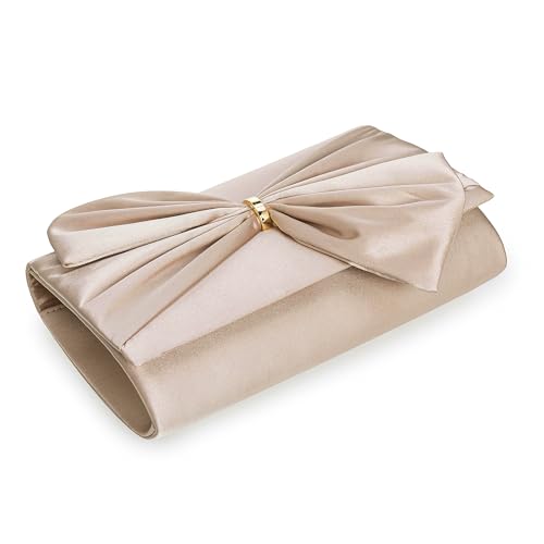 CHARMING TAILOR Satin Bow Formal Bag Women Evening Purse Elegant Clutch Handbag Wedding/Prom/Party - Image 5
